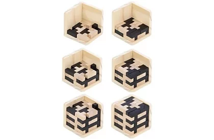 Dřevěný skládací hlavolam - Tetris