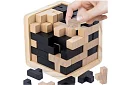 Dřevěný skládací hlavolam - Tetris