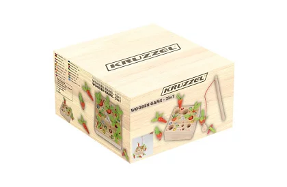 Dřevěná vzdělávací hra 2v1 – magnetická zahrádka