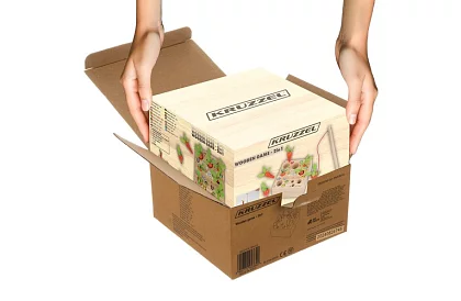 Dřevěná vzdělávací hra 2v1 – magnetická zahrádka