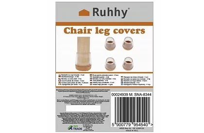 Ochranné návleky na židli proti poškrábání podlahy – 4 ks