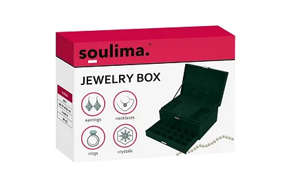 Elegantní semišová šperkovnice – zelená