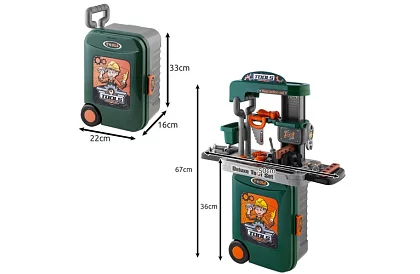 Dětská dílna stůl s nářadím a kufříkem