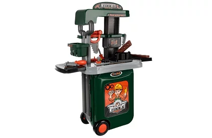 Dětská dílna stůl s nářadím a kufříkem