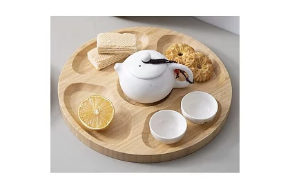 Bambusový otočný servírovací talíř – 33 cm