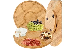 Bambusový otočný servírovací talíř – 33 cm