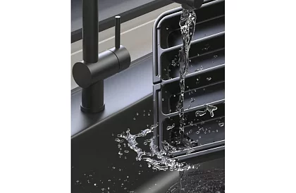 Bambusový organizér do šuplíků – černý příborník