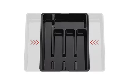 Bambusový organizér do šuplíků – černý příborník