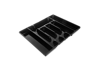 Bambusový organizér do šuplíků – černý příborník