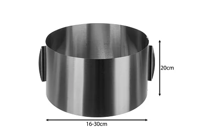 Nastavitelná forma na dort 16-30 cm – vysoká 20 cm