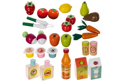 Dřevěný prodejní stánek s příslušenstvím