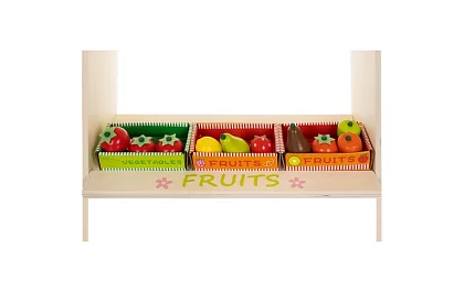 Dřevěný prodejní stánek s příslušenstvím