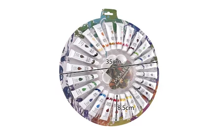 Sada akrylových barev – 24 x 12 ml + paleta