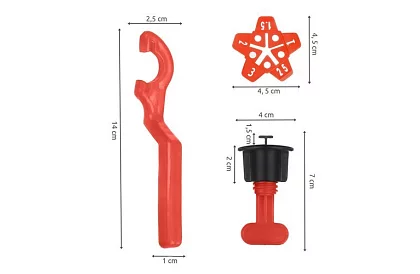 Vyrovnávací systém na obklady – 100 klipů + 50 hvězd + 2 klíče