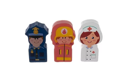 Dřevěné kostky město 100 ks s podložkou a třidičem tvarů