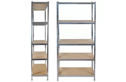 Skladový regál – 5 polic – 220 × 100 × 45 cm