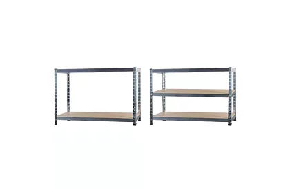 Skladový regál – 5 polic – 220 × 100 × 45 cm