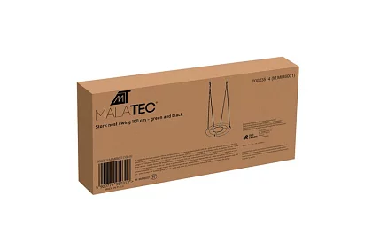 Závěsná houpačka čapí hnízdo zelenočerná 100 cm – nosnost 150 kg