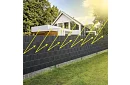 Stínící páska na plot antracit - panelová 700 g/m2 - 19 cm × 26 m