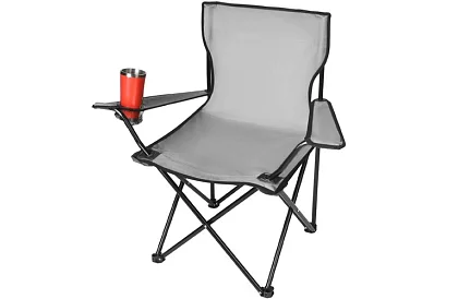 Skládací rybářské křeslo – šedé kempingové křeslo