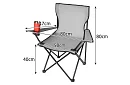 Skládací rybářské křeslo – šedé kempingové křeslo