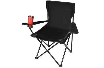 Skládací rybářské křeslo – černé kempingové křeslo