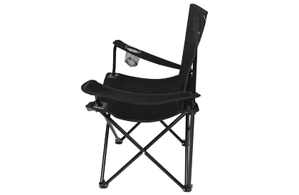 Skládací rybářské křeslo – černé kempingové křeslo