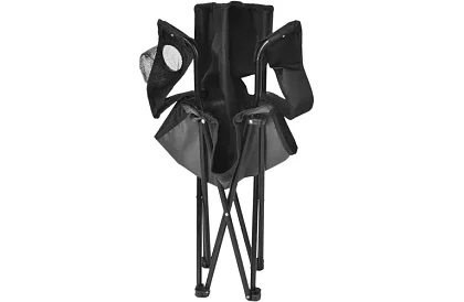 Skládací rybářské křeslo – černé kempingové křeslo