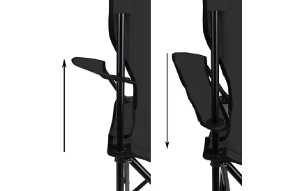 Skládací rybářské křeslo – černé kempingové křeslo