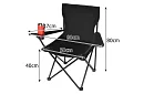 Skládací rybářské křeslo – černé kempingové křeslo