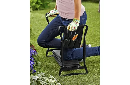 Skládací zahradní klekátko 3v1 – klekátko, lavička a organizér s nářadím