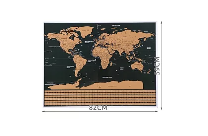 Stírací mapa s vlajkami – Scratch Map the World + doplňky
