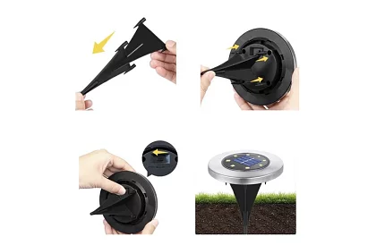 Solární zahradní osvětlení Disk Lights - 12 kusů