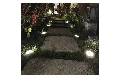 Solární zahradní osvětlení Disk Lights - 12 kusů