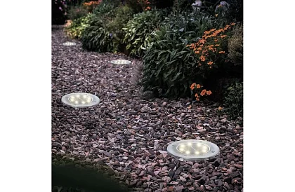 Solární zahradní osvětlení Disk Lights - 12 kusů