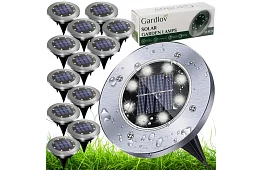 Solární zahradní osvětlení Disk Lights - 12 kusů