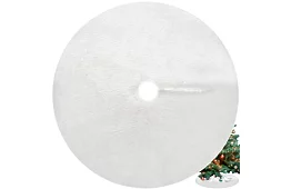 Podložka pod vánoční stromek - 90 cm - bílá kožešina