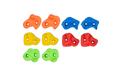 Lezecké chyty – lezecká sada pro děti 10 kamenů + 2 madla