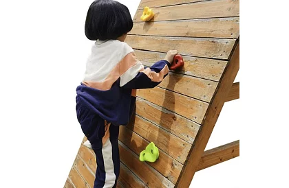 Lezecké chyty – lezecká sada pro děti 10 kamenů + 2 madla