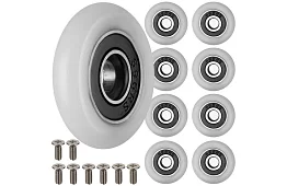 Kolečka pro posuvné dveře sprchových koutů 23 x 6 mm – 8 ks