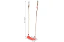 Dětská závěsná houpačka na lanech – plastová - červená