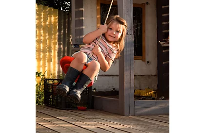 Dětská závěsná houpačka na laně – plastový disk