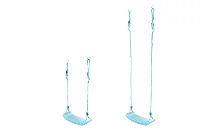 Dětská závěsná houpačka na lanech – plastová – modrá
