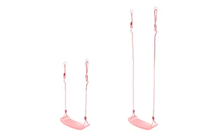 Dětská závěsná houpačka na lanech – plastová – růžová