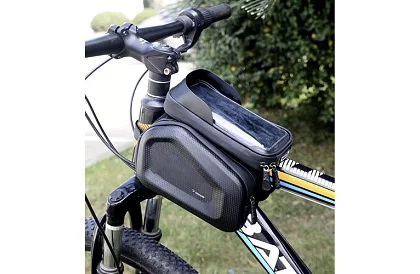 Vodotěsná brašna na kolo s držákem na mobil