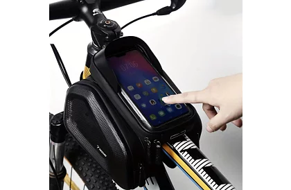 Vodotěsná brašna na kolo s držákem na mobil