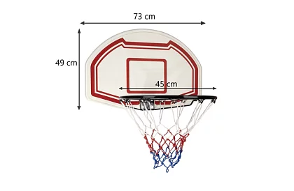 Basketbalový koš s deskou – zavěšení i na dveře