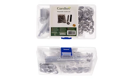 Sada 100 ks oček na plachty s nýtovačkou a děrovačem