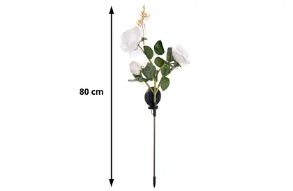 Solární zahradní LED lampa – růže