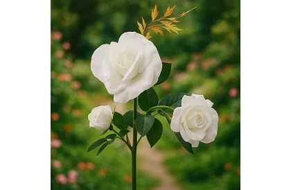 Solární zahradní LED lampa – růže